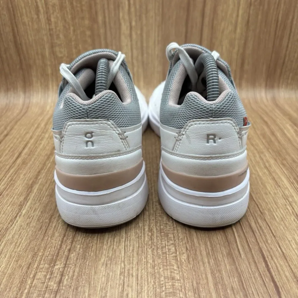 On Cloud THE ROGER Advantage Tennis Sneaker Running Shoe White Rose Womens Sz 10